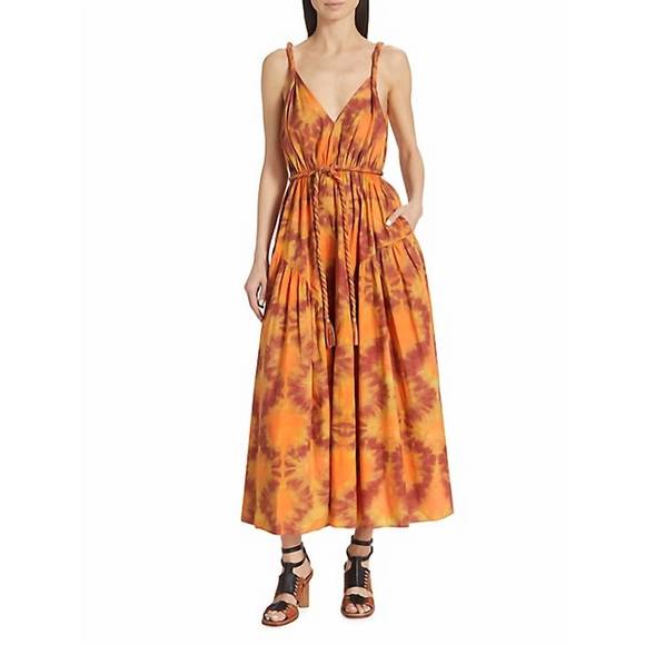 NEW ULLA JOHNSON valentina dress in red topaz - Picture 3 of 3